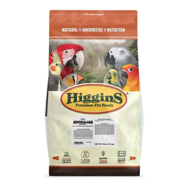 25 Lb Higgins Australian Sm Hookbills - Food